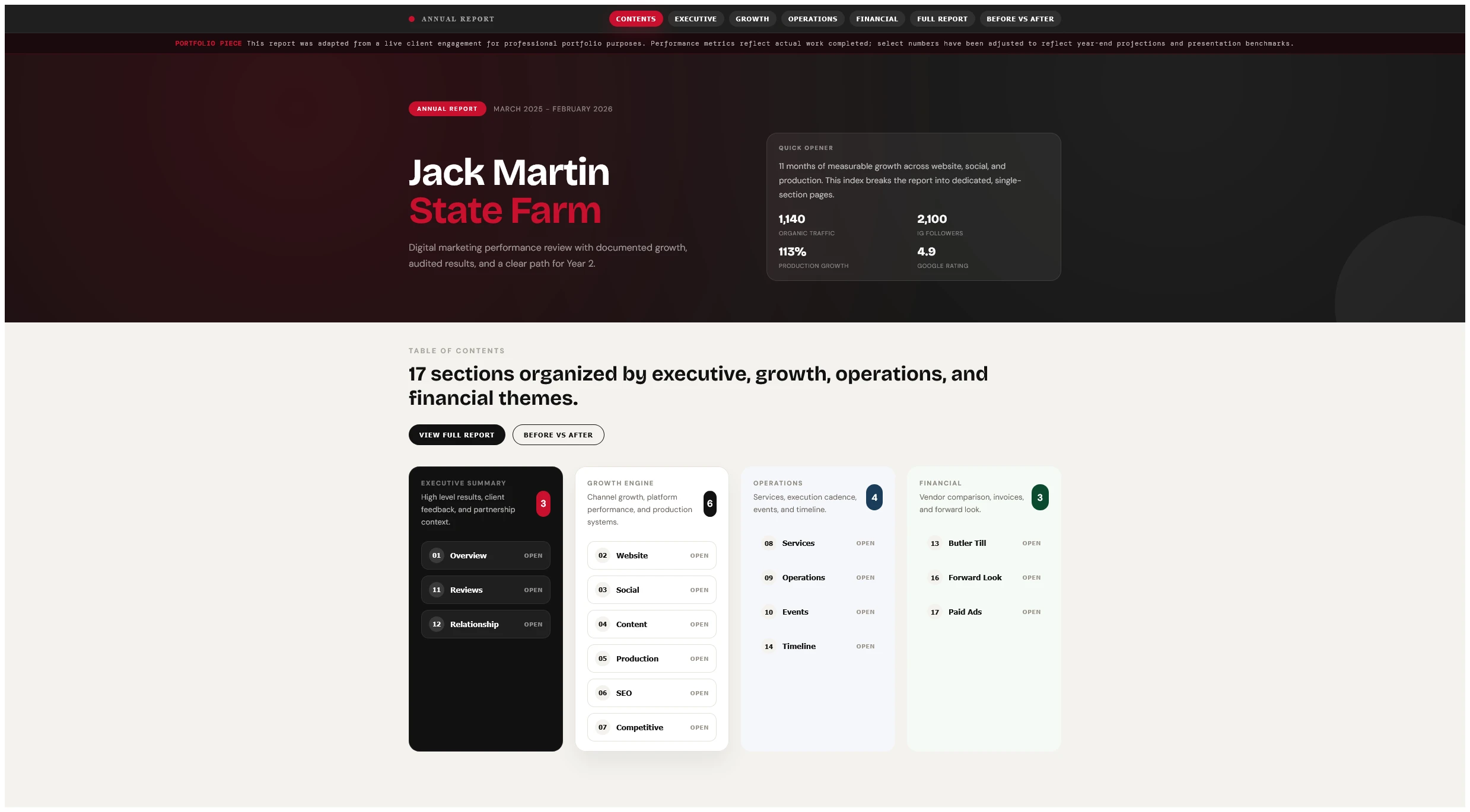 State Farm annual review home screen preview
